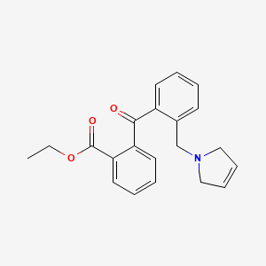 B1614419 Ethyl 2-(2-((2,5-dihydro-1H-pyrrol-1-yl)methyl)benzoyl)benzoate CAS No. 898762-97-5