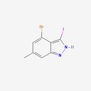 molecular formula C8H6BrIN2 B1614426 4-bromo-3-iodo-6-methyl-2H-indazole CAS No. 885521-98-2