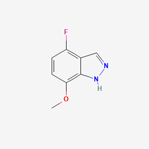molecular formula C8H7FN2O B1614428 4-fluoro-7-methoxy-1H-indazole CAS No. 1000341-74-1