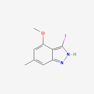 molecular formula C9H9IN2O B1614433 3-iodo-4-methoxy-6-methyl-2H-indazole CAS No. 885522-43-0