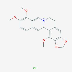 molecular formula C21H20ClNO5 B161444 1-Methoxyberberium CAS No. 29133-52-6