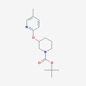 molecular formula C16H24N2O3 B1614440 3-(5-Methyl-pyridin-2-yloxy)-piperidine-1-carboxylic acid tert-butyl ester CAS No. 939986-13-7