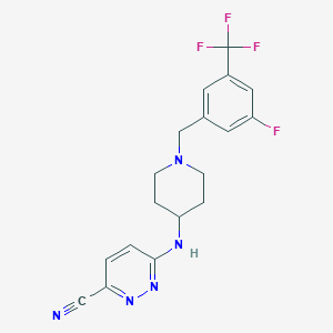 6-((1-(3-Fluoro-5-(trifluoromethyl)benzyl)piperidin-4-yl)amino)pyridazine-3-carbonitrile