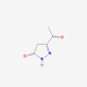 molecular formula C5H6N2O2 B161445 3-Acetyl-1,4-dihydropyrazol-5-one CAS No. 139767-75-2