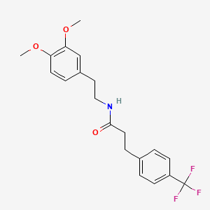 molecular formula C20H22F3NO3 B1614452 N-[2-(3,4-dimethoxyphenyl)ethyl]-3-[4-(trifluoromethyl)phenyl]propanamide CAS No. 769172-66-9