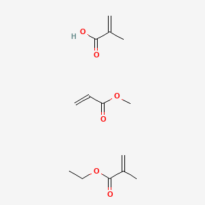 molecular formula C14H22O6 B1614454 2-Propenoic acid, 2-methyl-, polymer with ethyl 2-methyl-2-propenoate and methyl 2-propenoate CAS No. 65859-05-4