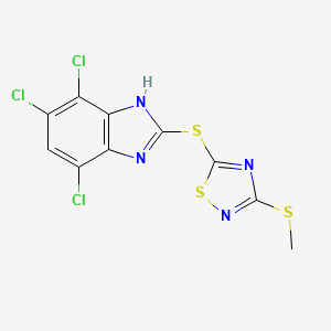 molecular formula C10H5Cl3N4S3 B1614462 Subendazole CAS No. 54340-66-8
