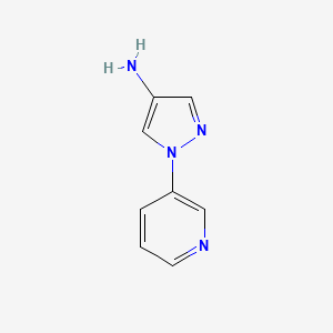 molecular formula C8H8N4 B1614472 1-(pyridin-3-yl)-1H-pyrazol-4-amine CAS No. 28466-00-4