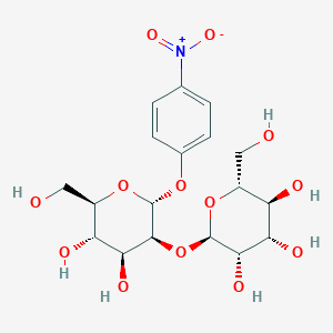 B016145 (2R,3S,4S,5S,6R)-2-[(2R,3S,4S,5S,6R)-4,5-dihydroxy-6-(hydroxymethyl)-2-(4-nitrophenoxy)oxan-3-yl]oxy-6-(hydroxymethyl)oxane-3,4,5-triol CAS No. 68462-57-7