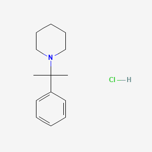 molecular formula C14H22ClN B1614518 Piperidine, 1-(alpha,alpha-dimethylbenzyl)-, hydrochloride CAS No. 21602-56-2