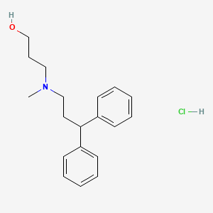 molecular formula C19H26ClNO B1614521 1-Propanol, 3-((3,3-diphenylpropyl)methylamino)-, hydrochloride CAS No. 23903-11-9