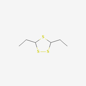 molecular formula C6H12S3 B1614533 3,5-Diethyl-1,2,4-trithiolane CAS No. 54644-28-9