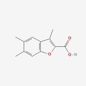 molecular formula C12H12O3 B1614540 3,5,6-Trimethyl-1-benzofuran-2-carboxylic acid CAS No. 40763-04-0