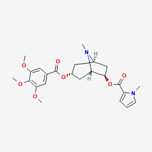 [(1R,3R,5S,6R)-8-methyl-3-(3,4,5-trimethoxybenzoyl)oxy-8-azabicyclo[3.2.1]octan-6-yl] 1-methylpyrrole-2-carboxylate