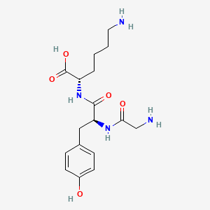 molecular formula C17H26N4O5 B1614556 Glycyl-tyrosyl-lysine CAS No. 91290-35-6