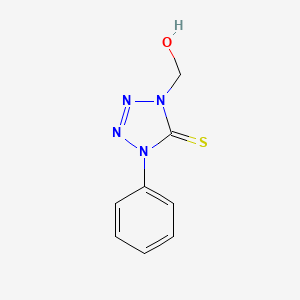 2-Tetrazoline-5-thione, 1-(hydroxymethyl)-4-phenyl-