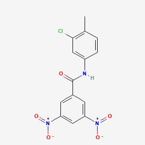 molecular formula C14H10ClN3O5 B1614588 N-(3-chloro-4-methylphenyl)-3,5-dinitrobenzamide CAS No. 73544-80-6
