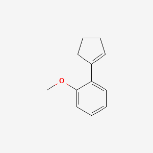 molecular formula C12H14O B1614596 Benzene, 1-(1-cyclopenten-1-yl)-2-methoxy- CAS No. 39877-86-6