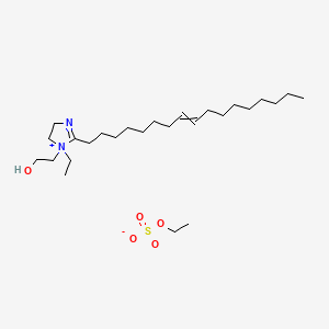 molecular formula C26H52N2O5S B1614616 1-Ethyl-2-(8-heptadecenyl)-4,5-dihydro-1-(2-hydroxyethyl)-1H-imidazolium ethyl sulphate CAS No. 61741-09-1