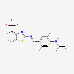 4-((4-(Trifluoromethyl)-2-benzothiazolyl)azo)-2,5-dimethyl-N-(1-methylpropyl)aniline