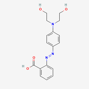 molecular formula C17H19N3O4 B1614664 Benzoic acid, 2-[[4-[bis(2-hydroxyethyl)amino]phenyl]azo]- CAS No. 6371-55-7