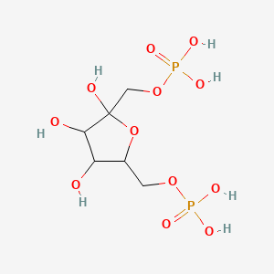molecular formula C6H14O12P2 B1614674 [2,3,4-Trihydroxy-5-(phosphonooxymethyl)oxolan-2-yl]methyl dihydrogen phosphate CAS No. 34693-23-7