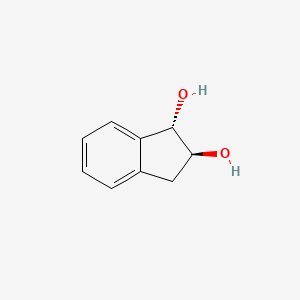 molecular formula C9H10O2 B1614700 1H-Indene-1,2-diol, 2,3-dihydro-, trans- CAS No. 4647-43-2