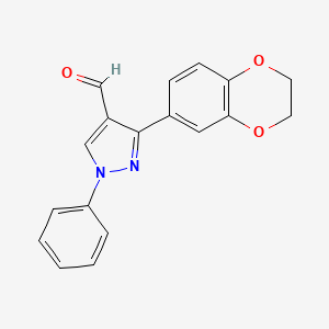 3-(2,3-Dihydro-benzo[1,4]dioxin-6-yl)-1-phenyl-1H-pyrazole-4-carbaldehyde