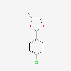 molecular formula C10H11ClO2 B1614727 2-(4-Chlorophenyl)-4-methyl-1,3-dioxolane CAS No. 5406-37-1