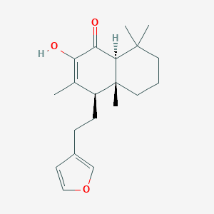 molecular formula C20H28O3 B161473 (4R,4Ar,8aS)-4-[2-(furan-3-yl)ethyl]-2-hydroxy-3,4a,8,8-tetramethyl-5,6,7,8a-tetrahydro-4H-naphthalen-1-one CAS No. 60149-07-7