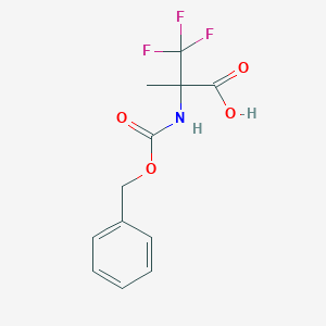 molecular formula C12H12F3NO4 B161474 2-([(Benzyloxy)carbonyl]amino)-3,3,3-trifluoro-2-methylpropanoic acid CAS No. 139520-43-7