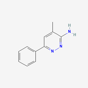 molecular formula C11H11N3 B1614758 3-Amino-4-methyl-6-phenylpyridazine CAS No. 81819-90-1