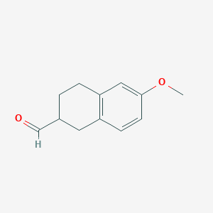 molecular formula C12H14O2 B1614759 6-METHOXY-1,2,3,4-TETRAHYDRO-NAPHTHALENE-2-CARBALDEHYDE CAS No. 2472-02-8