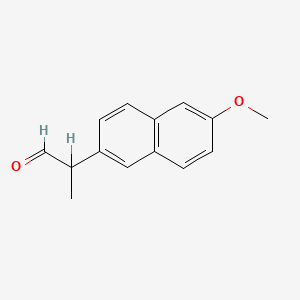 molecular formula C14H14O2 B1614788 2-(6-Methoxynaphthalen-2-yl)propanal CAS No. 27602-75-1