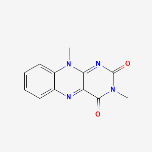 molecular formula C12H10N4O2 B1614806 Benzo(g)pteridine-2,4(3H,10H)-dione, 3,10-dimethyl- CAS No. 4074-59-3