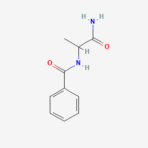 molecular formula C10H12N2O2 B1614822 Benzamide, N-(1-carbamoylethyl)-, DL- CAS No. 24250-70-2