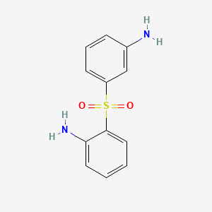 molecular formula C12H12N2O2S B1614824 Benzenamine, 2-((3-aminophenyl)sulphonyl)- CAS No. 34262-29-8