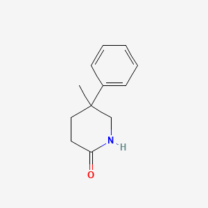 molecular formula C12H15NO B1614845 5-Methyl-5-phenylpiperidin-2-one CAS No. 7149-39-5