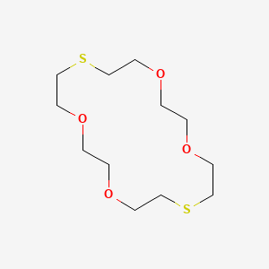 molecular formula C12H24O4S2 B1614891 1,4,10,13-Tetraoxa-7,16-dithiacyclooctadecane CAS No. 296-39-9