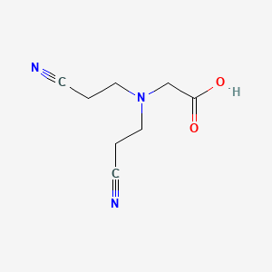 molecular formula C8H11N3O2 B1614906 n,n-Bis(2-cyanoethyl)glycine CAS No. 6295-23-4