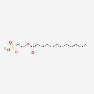 molecular formula C14H28O5S B1614908 2-Sulphoethyl laurate CAS No. 56022-49-2