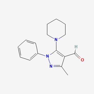 3-Methyl-1-phenyl-5-(piperidin-1-yl)-1h-pyrazole-4-carbaldehyde