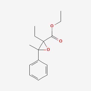 molecular formula C14H18O3 B1614934 Oxiranecarboxylic acid, 2-ethyl-3-methyl-3-phenyl-, ethyl ester CAS No. 56630-76-3