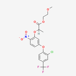 molecular formula C19H17ClF3NO7 B1614948 2-Methoxyethyl 2-{5-[2-chloro-4-(trifluoromethyl)-phenoxy]-2-nitrophenoxy}propanoate CAS No. 72082-45-2