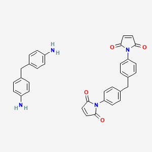 molecular formula C34H28N4O4 B1614951 4-[(4-aminophenyl)methyl]aniline;1-[4-[[4-(2,5-dioxopyrrol-1-yl)phenyl]methyl]phenyl]pyrrole-2,5-dione CAS No. 26140-67-0
