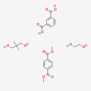 molecular formula C25H34O12 B1614973 Benzene-1,3-dicarboxylic acid;dimethyl benzene-1,4-dicarboxylate;2,2-dimethylpropane-1,3-diol;ethane-1,2-diol CAS No. 35176-78-4