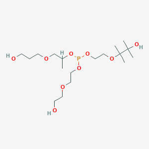 molecular formula C18H39O9P B1614974 7-[2-(2-Hydroxymethylethoxy)methylethoxy]tetramethyl-3,6,8,11-tetraoxa-7-phosphatridecane-1,13-diol CAS No. 36788-39-3