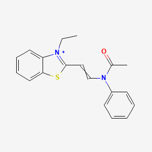 molecular formula C19H19N2OS+ B1614978 Benzothiazolium, 2-[2-(acetylphenylamino)ethenyl]-3-ethyl- CAS No. 43061-75-2