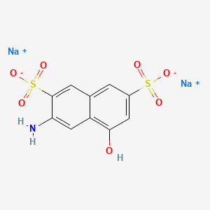 molecular formula C10H7NNa2O7S2 B1614979 2,7-Naphthalenedisulfonic acid, 3-amino-5-hydroxy-, sodium salt CAS No. 53891-22-8