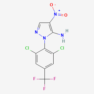 molecular formula C10H5Cl2F3N4O2 B1614990 Nipyraclofen CAS No. 99662-11-0